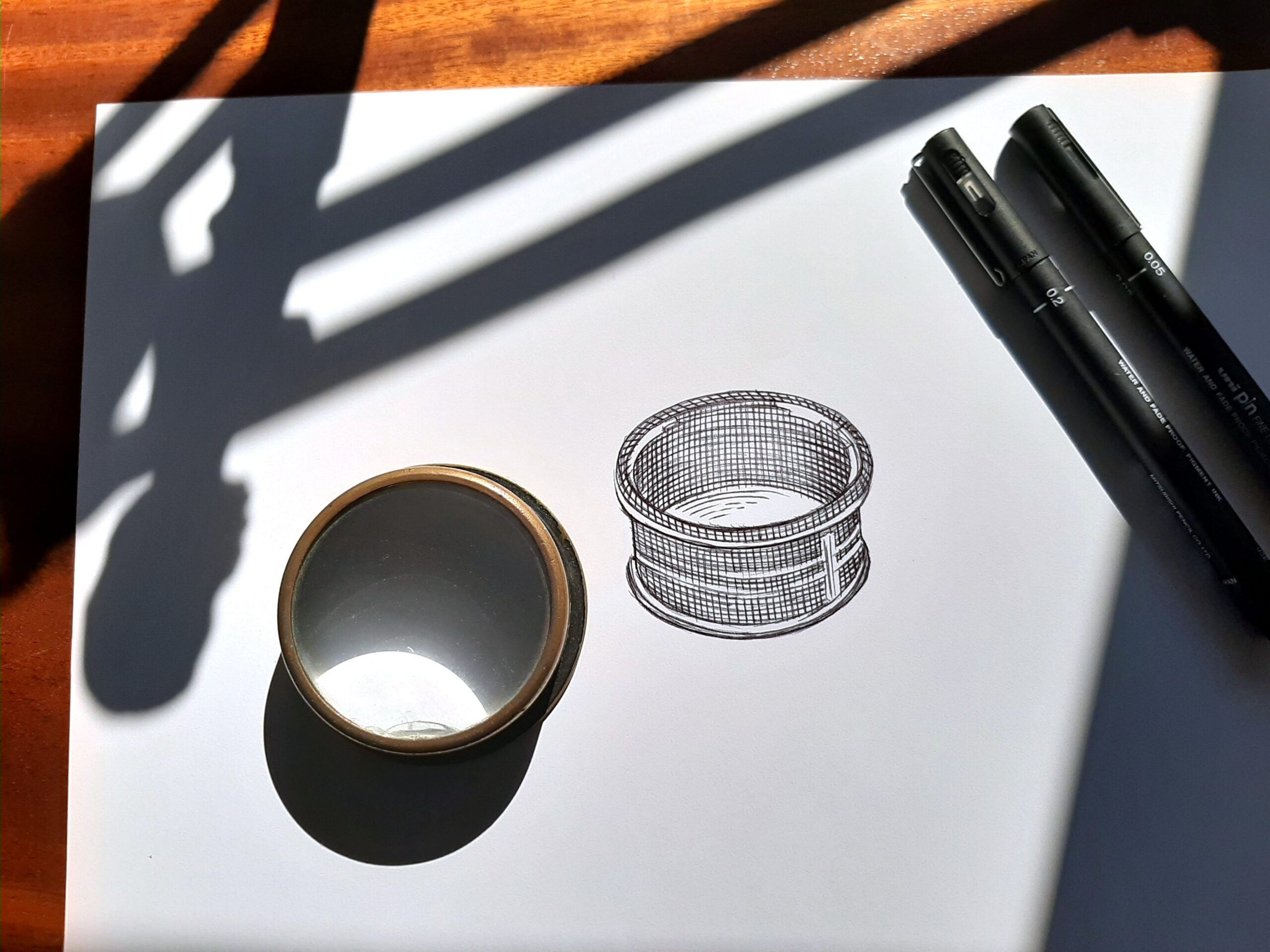 Dessin préparatoire bloc la gravure loupe